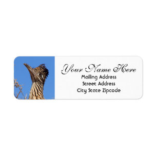 Roadrunner Head Returadress Etikett