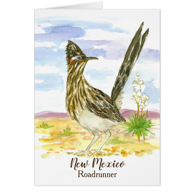Roadrunner New mexico State Bird Blank Hälsningskort (Framsidan)