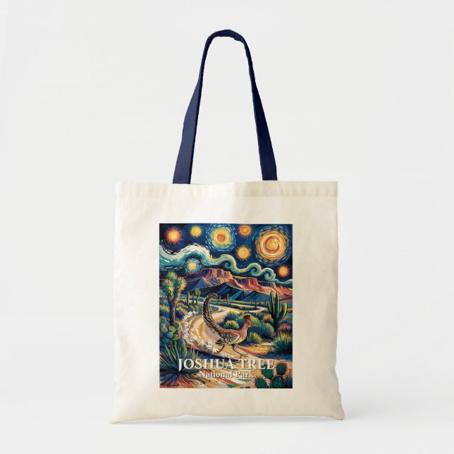 Roadrunner of Joshua Tree Van Gogh Night Custom Tygkasse (Framsidan)