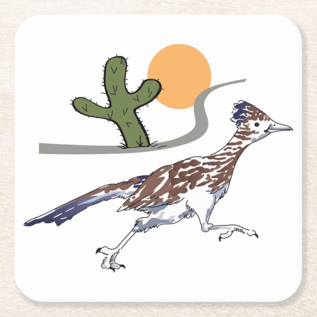 Roadrunner-scen Underlägg Papper Kvadrat (Framsidan)