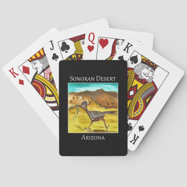 Roadrunner, se i Sonoran Desert i AZ Casinokort (Baksidan)