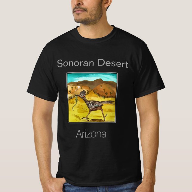 Roadrunner, Sonoran Desert, Arizona T Shirt (Framsida)