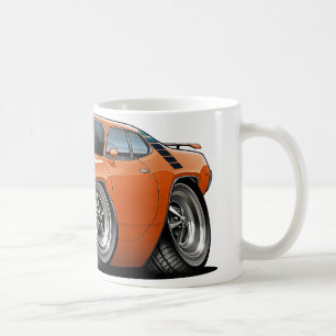 RoadrunnerOrange-Svart bil 1971-72 Kaffemugg