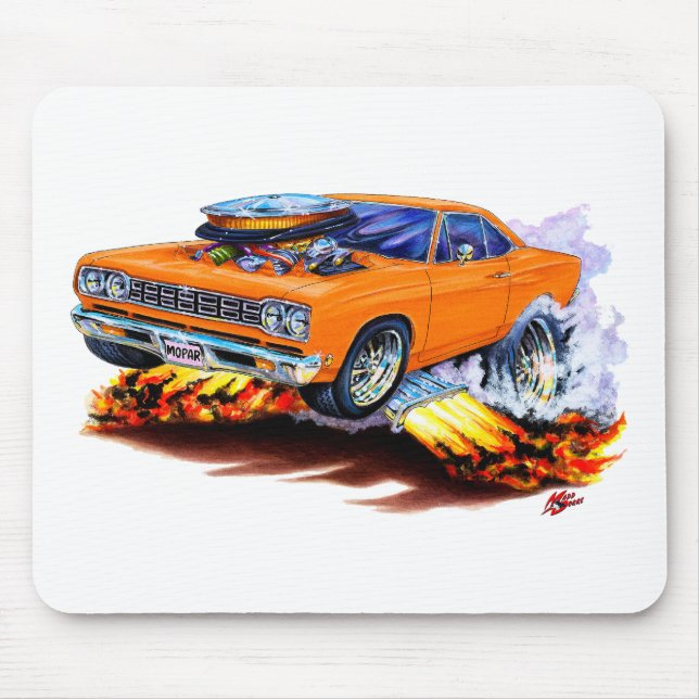 Roadrunnerorangebil 1968-69 musmatta (Framsidan)