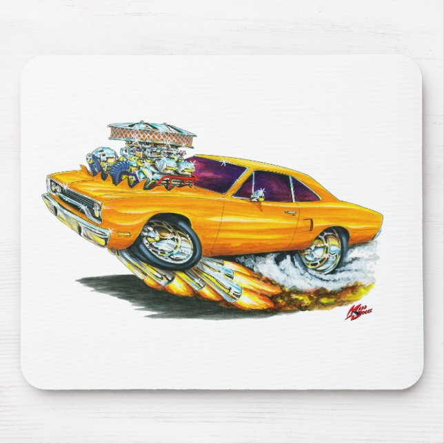 Roadrunnerorangebil 1970 musmatta (Framsidan)