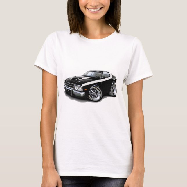 RoadrunnerSvart-Vit bil 1973-74 T Shirt (Framsida)