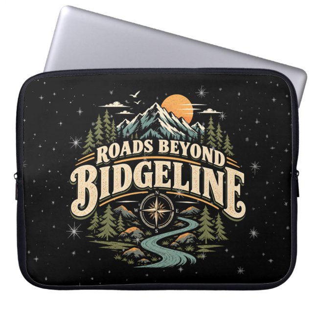 Roads Beyond Ridgeline Mountain Adventure Bärbar D Laptop Fodral (Framsidan)