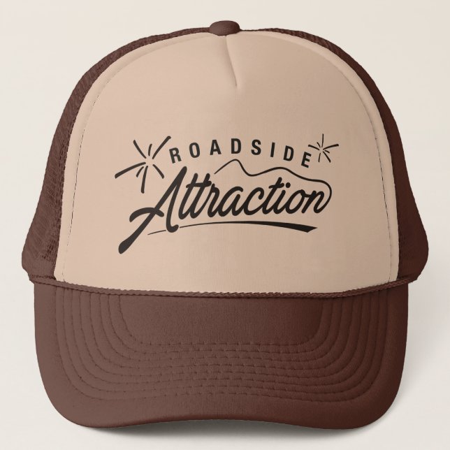 Roadside Attraktion Logotyp Trucker's Hat (Brown) Keps (Framsida)