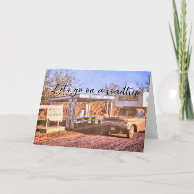 ROADSIDE REST-OMRÅDE, gratulationskort Tack Kort (Framsida)