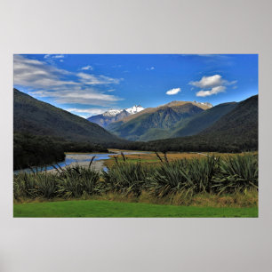 Roadside View i Nya Zeeland Poster