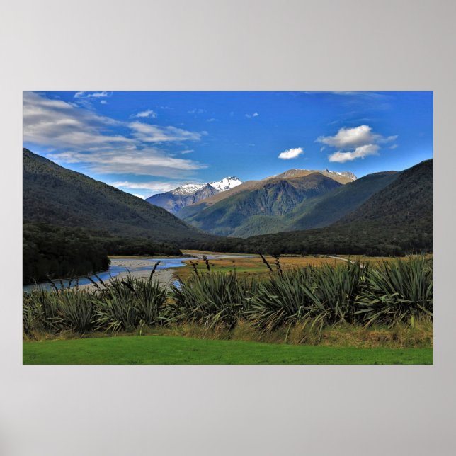 Roadside View i Nya Zeeland Poster (Framsidan)