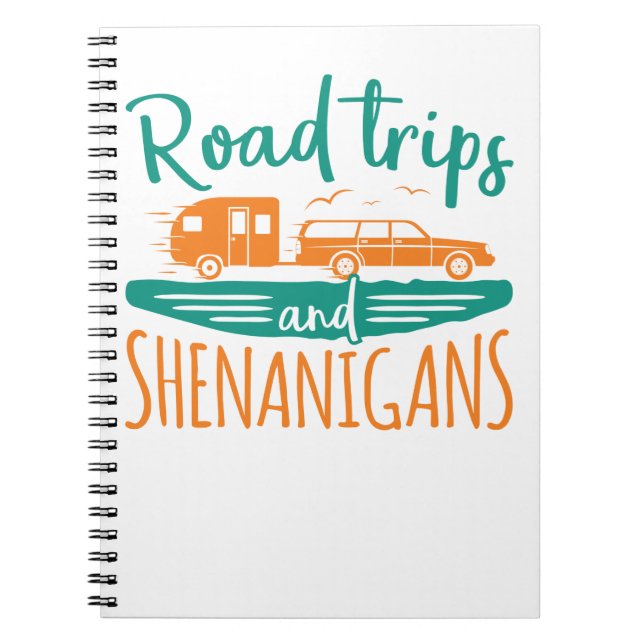Roadtrips och Shenanigans Family Vacation Anteckningsbok (Framsidan)