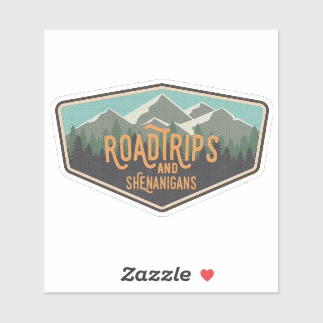 Roadtrips och Shenanigans Sticker Klistermärken (Ark)