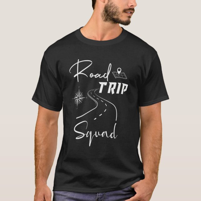 Roadtrips Squad Matching Family Travel Tour Vacat T Shirt (Framsida)