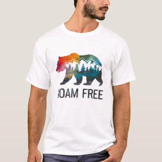 Roam Free Bear Forest Hiking T Shirt