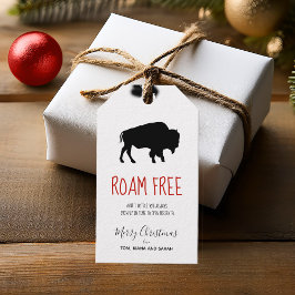 Roam Free Black Buffalo Black & White Play ID602 Presentetikett