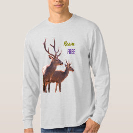 Roam Free Deers Long Sleeves Top T Shirt