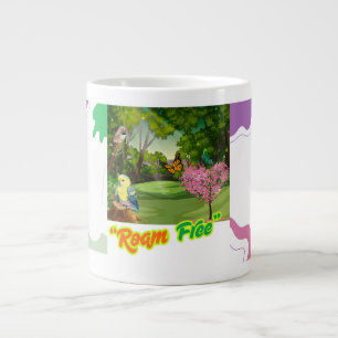 "Roam Free" inspirationerande Mugg - Äventyr. Jumbo Mugg