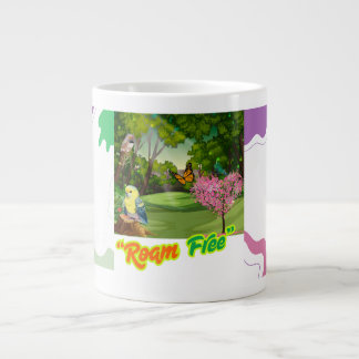 "Roam Free" inspirationerande Mugg - Äventyr. Jumbo Mugg