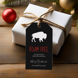 Roam Free White Buffalo Black & White Play ID602 Presentetikett