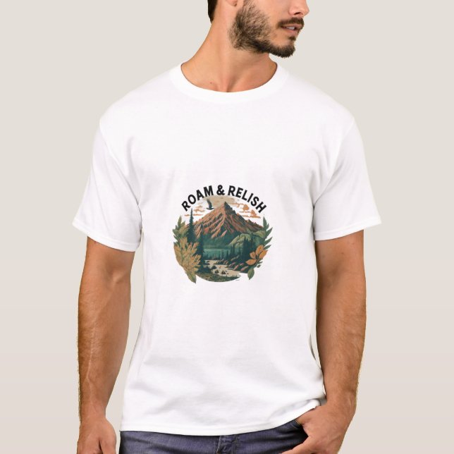 "Roam & Relish T Shirt (Framsida)