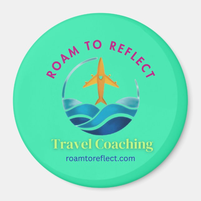 Roam to Reflect magnet turkos 2x2in (Framsidan)