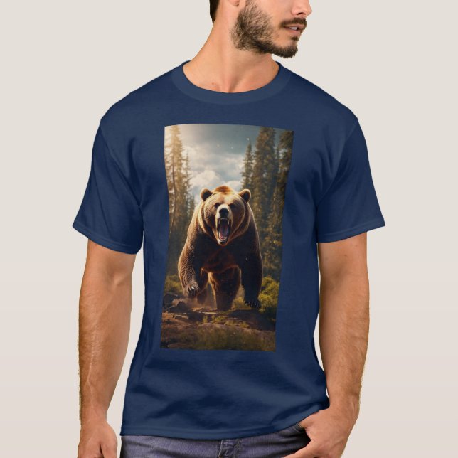 Roam Vild - Manar T-Shirt med fet björn (Framsida)