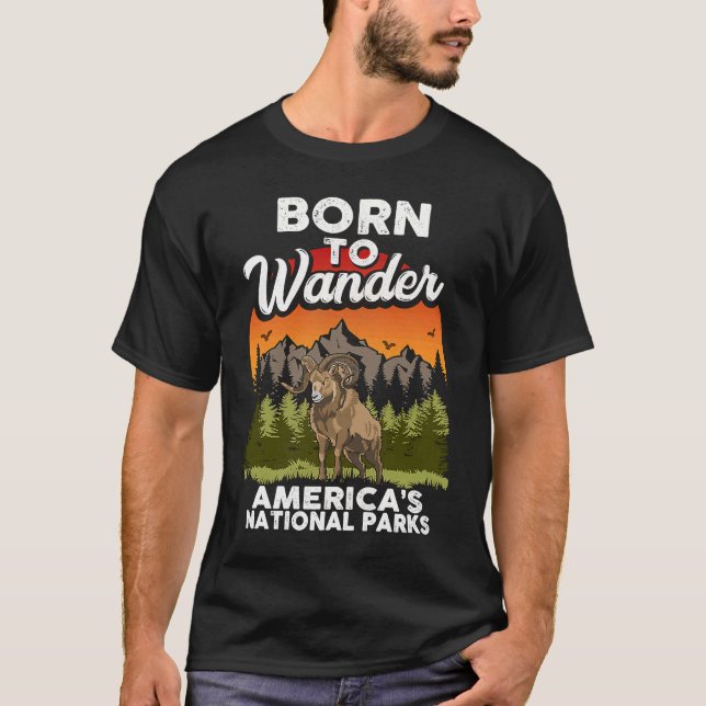 Roaming America Exploring All The National Parks R T Shirt (Framsida)