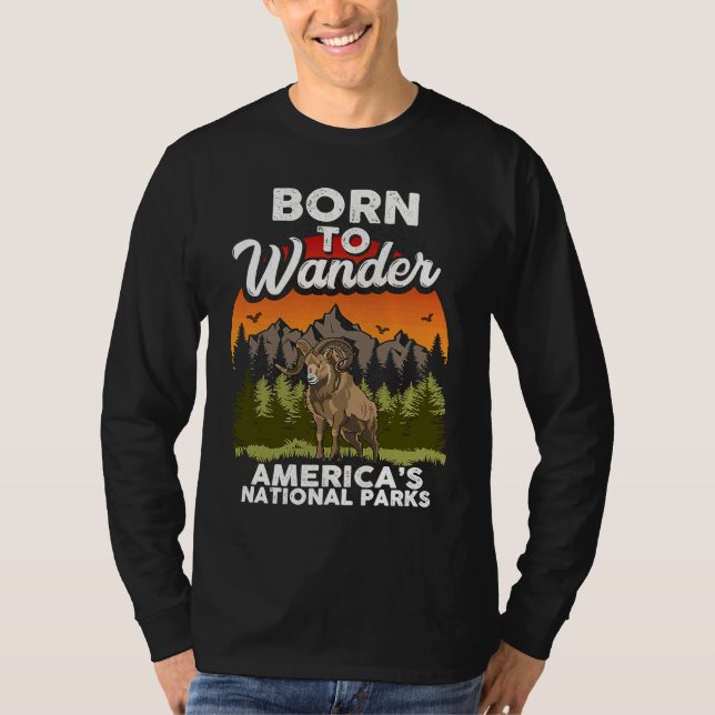 Roaming America Exploring All The National Parks R T Shirt (Framsida)