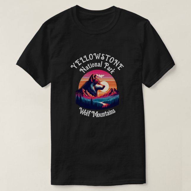 Roaming av Varg vid solnedgång T Shirt (Design framsida)
