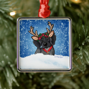 Roan Brittany Reindeer Metall Ornament