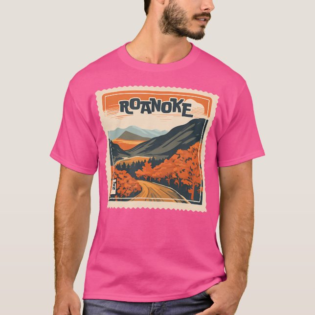 Roanoke Va Mountain Roanoke Va Travel Hiking Vacat T Shirt (Framsida)