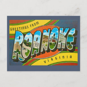 Roanoke, VA Vintage Vykort
