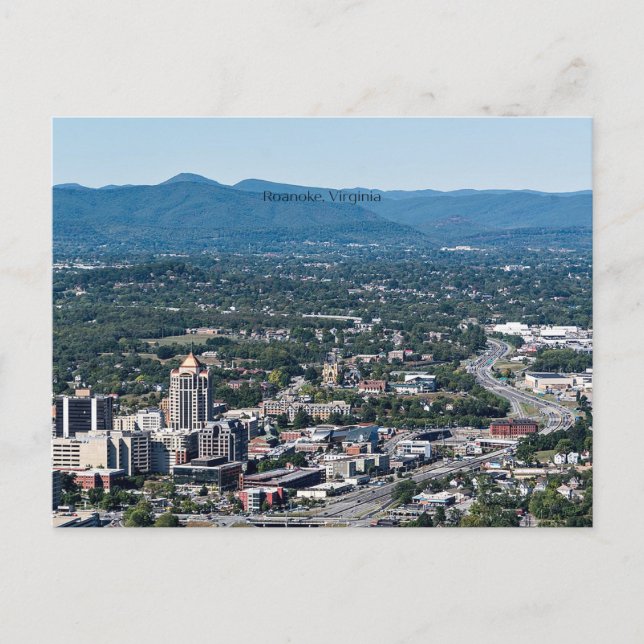 Roanoke, Virginia panoramic view Vykort (Framsida)