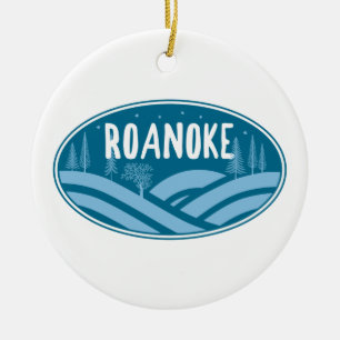 Roanoke Virginia utomhus Julgransprydnad Keramik