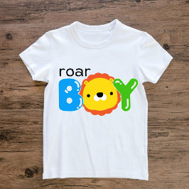 Roar Boy Cute Lejona Safari Jungle Animal Kids T Shirt