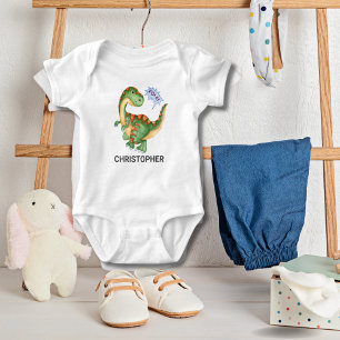 ROAR Cute Grönt Dinosaur Boys T Shirt