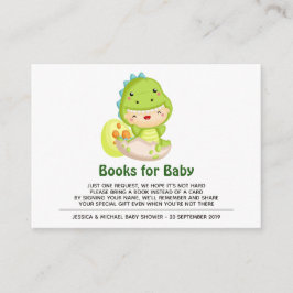 Roar Det är en dinosaur Baby Shower Bokar för Baby Tilläggskort