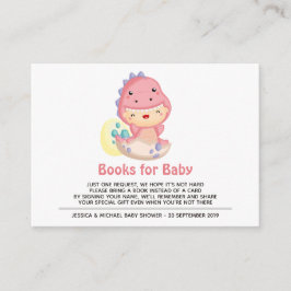 Roar Det är en dinosaur Baby Shower Bokar för Baby Tilläggskort