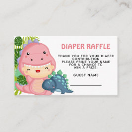 Roar Det är en dosinosaur Girl Baby Shower Tilläggskort