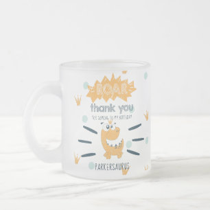 ROAR Dinosaur Birthday Favor Personlig Frostad Glasmugg