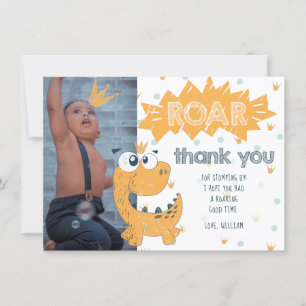 Roar Dinosaur Birthday Photo - tackkort Tack Kort