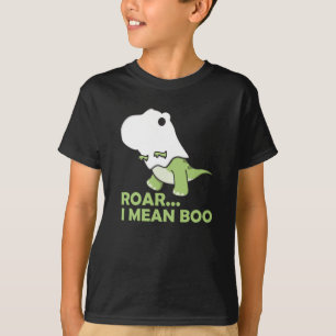 Roar I Elak Boo Cute Kawaii Halloween T-Rex Ghost T Shirt