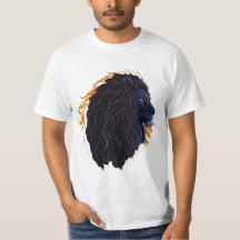 Roar i Stil: Lejon Vector Art T-Shirt Design