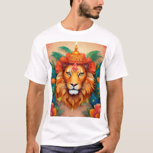 "Roar in i stil:majestisk lejon grafik T-Shirt
