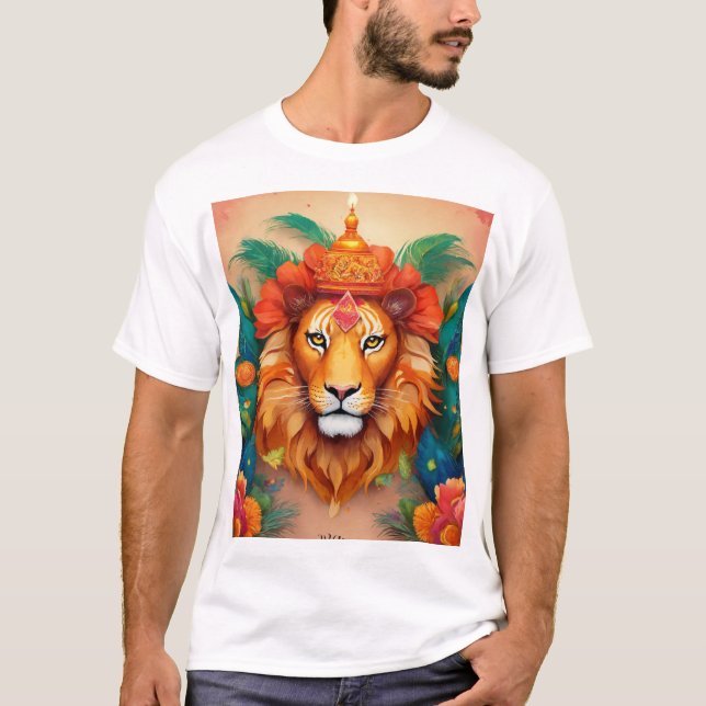 "Roar in i stil:majestisk lejon grafik T-Shirt (Framsida)
