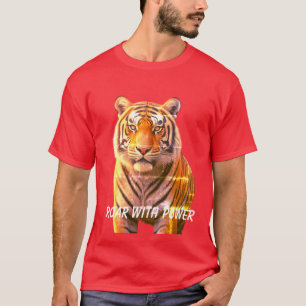"Roar med ström: Fierce Tiger Graphic Tee" T Shirt