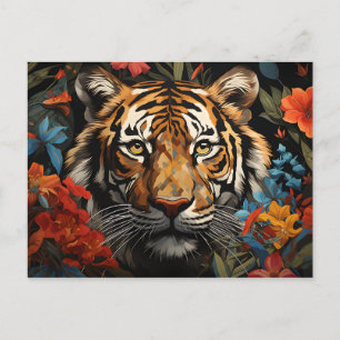 "Roar of Majesty: Captivating Tiger-Inspired Vykort