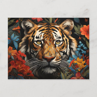 "Roar of Majesty: Captivating Tiger-Inspired Vykort
