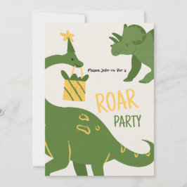 Roar Party Animals Birthday Inbjudningar